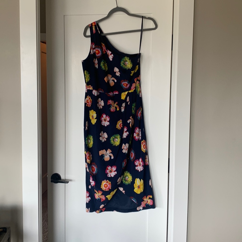 One shoulder JCrew Summer Dress . Worn once (wedding)